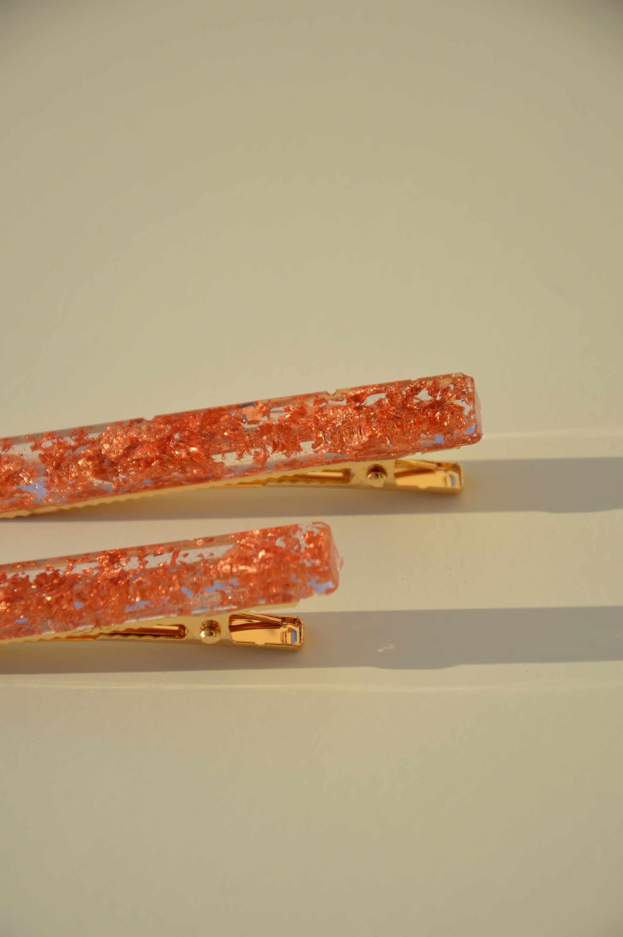 Barrettes PARIS x2 rose gold