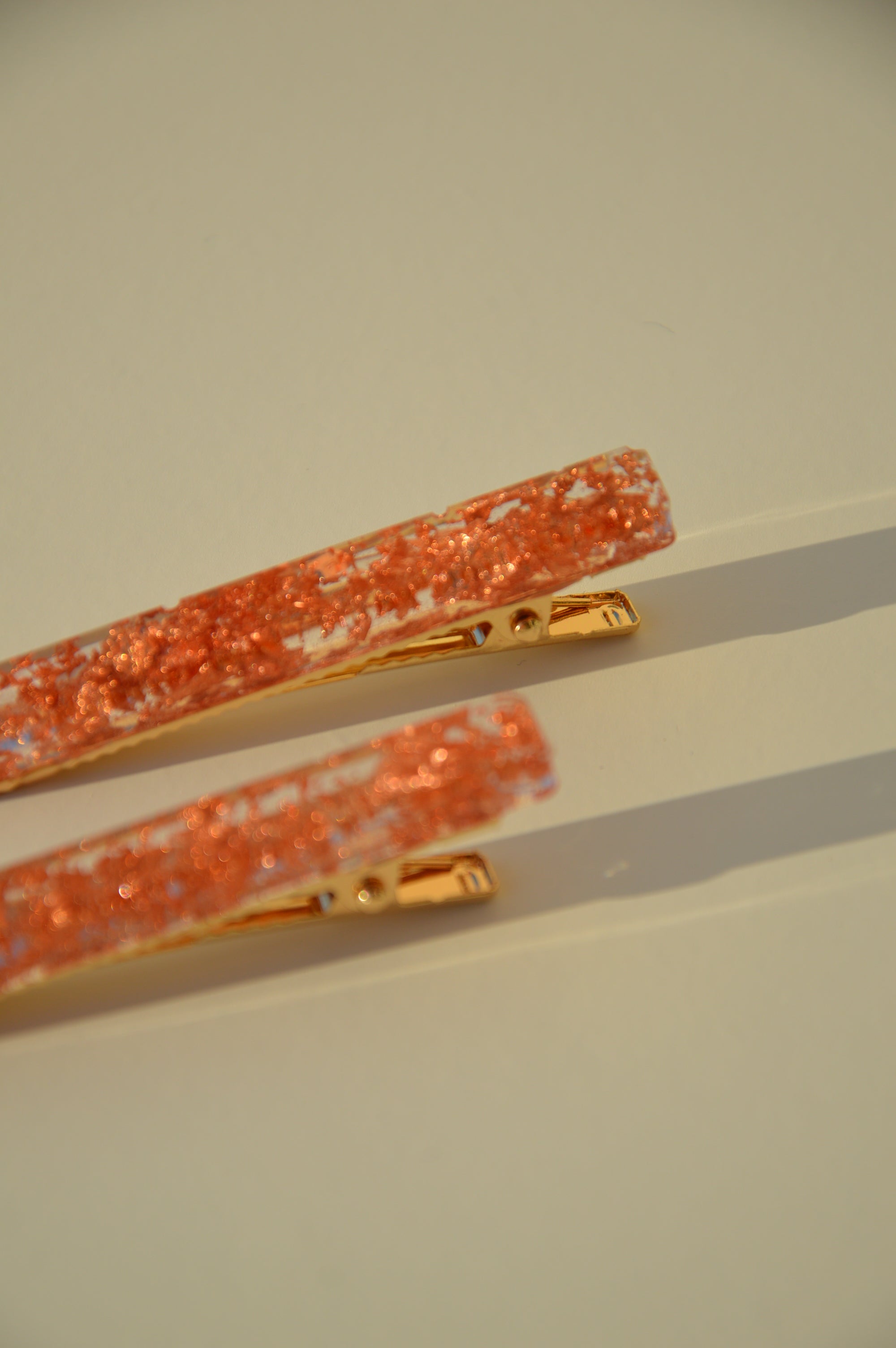 Barrettes PARIS x2 rose gold
