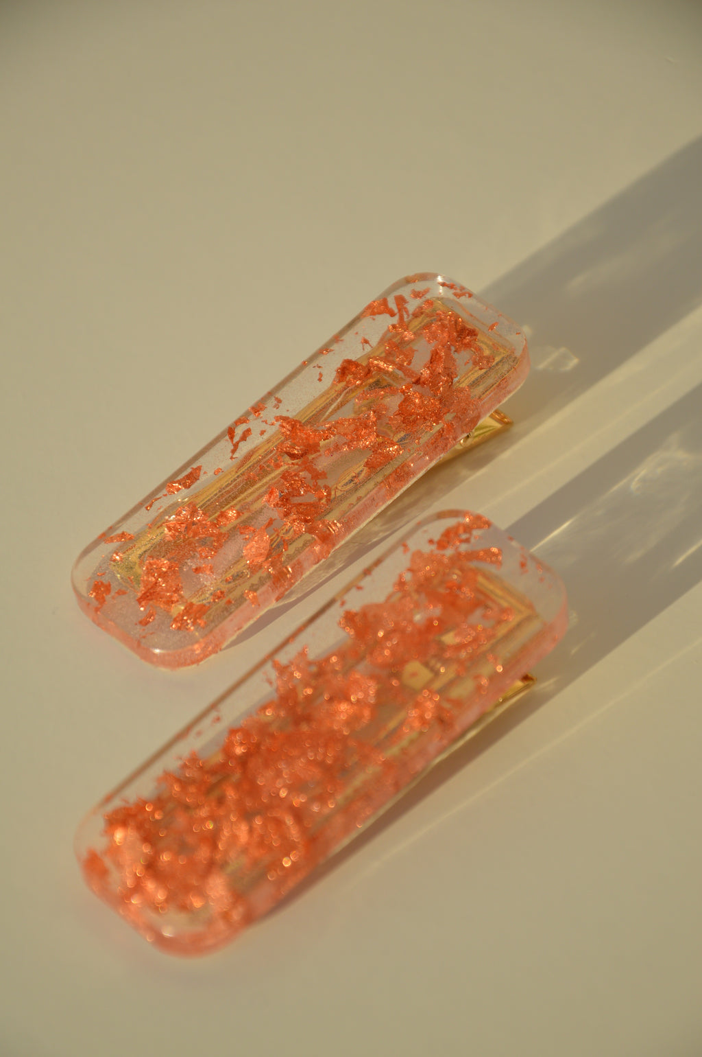 Barettes PARIS x2 rose gold