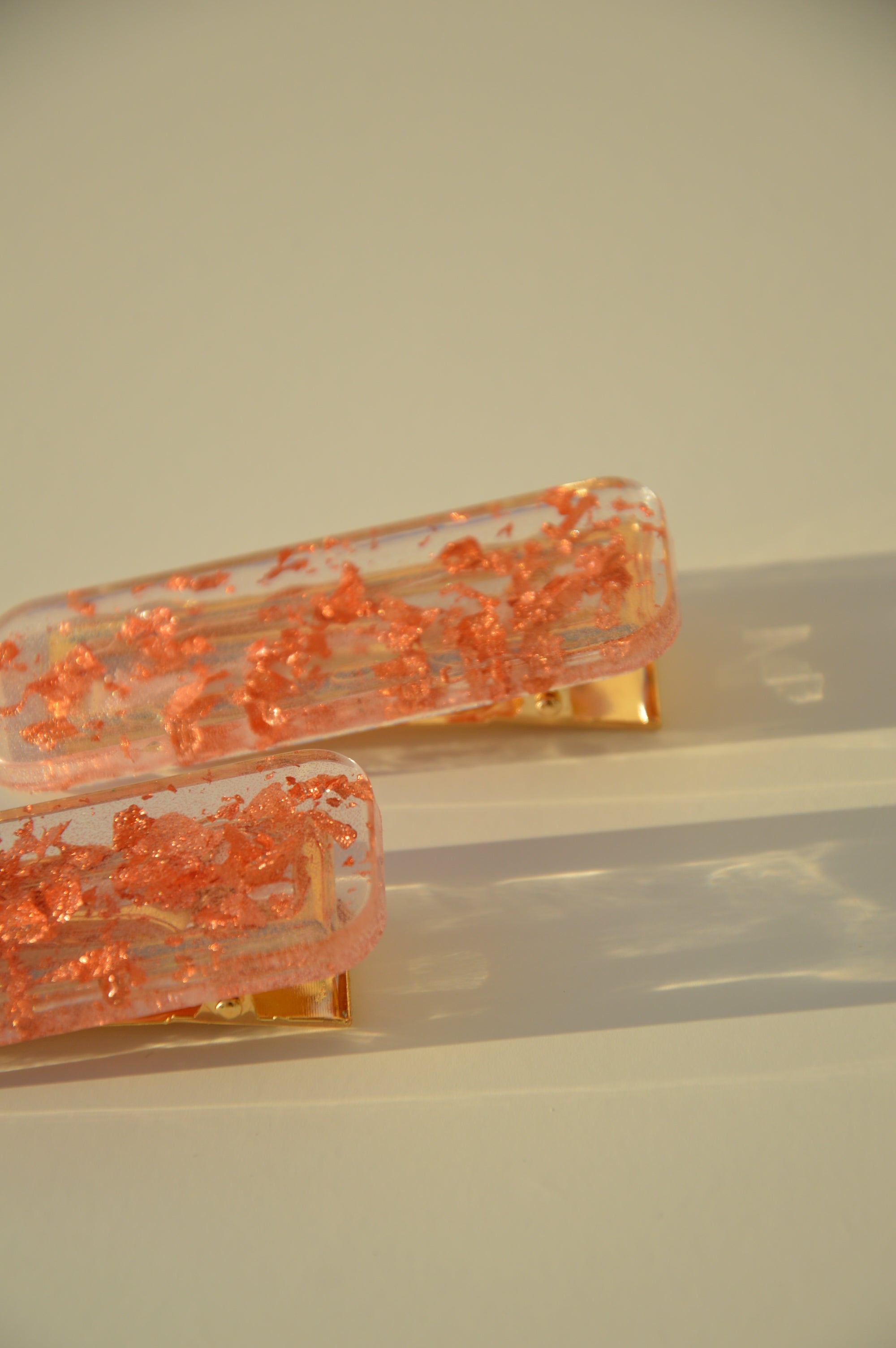 Barettes PARIS x2 rose gold
