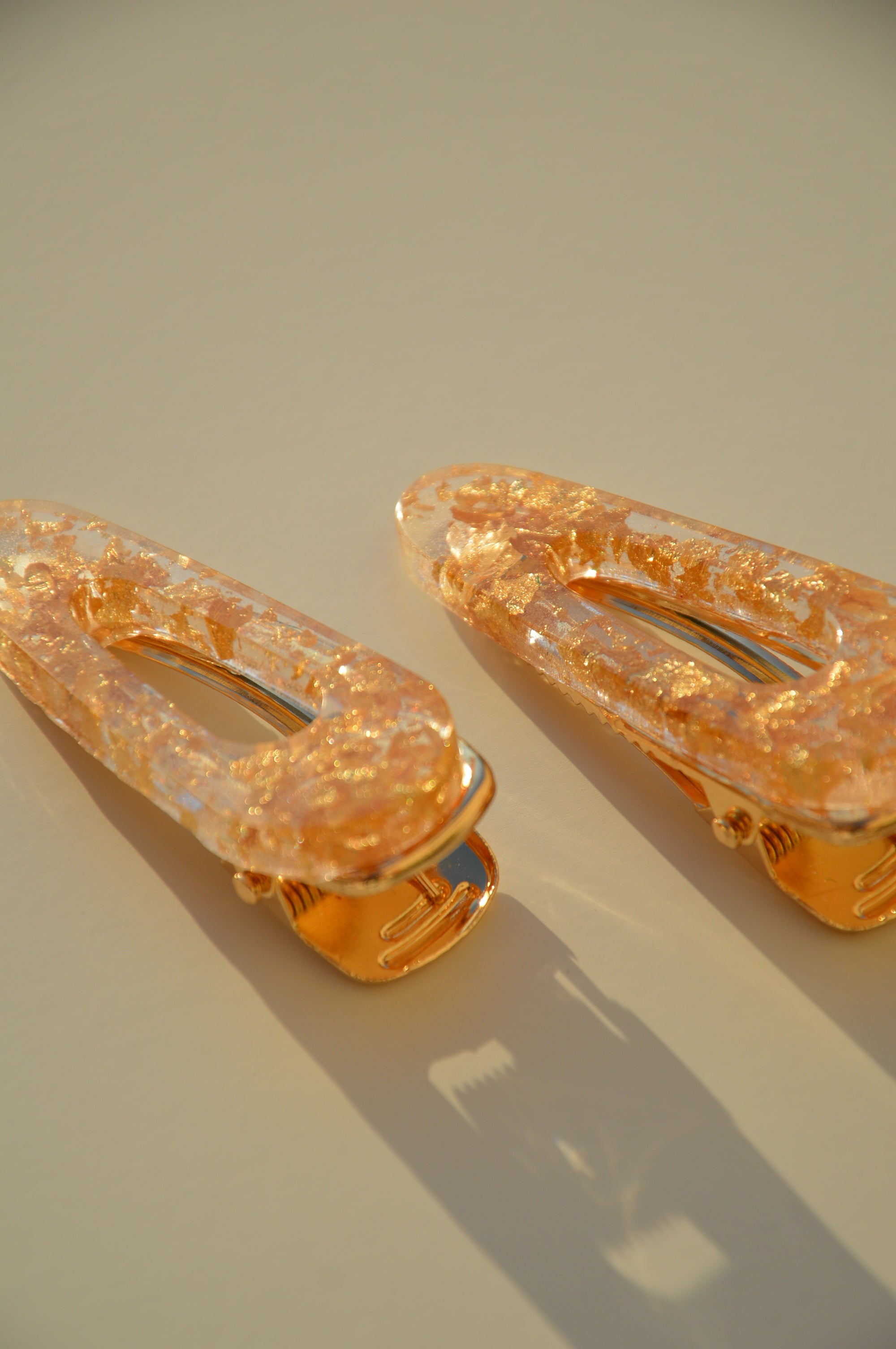 Barrettes PARIS x2 dorée