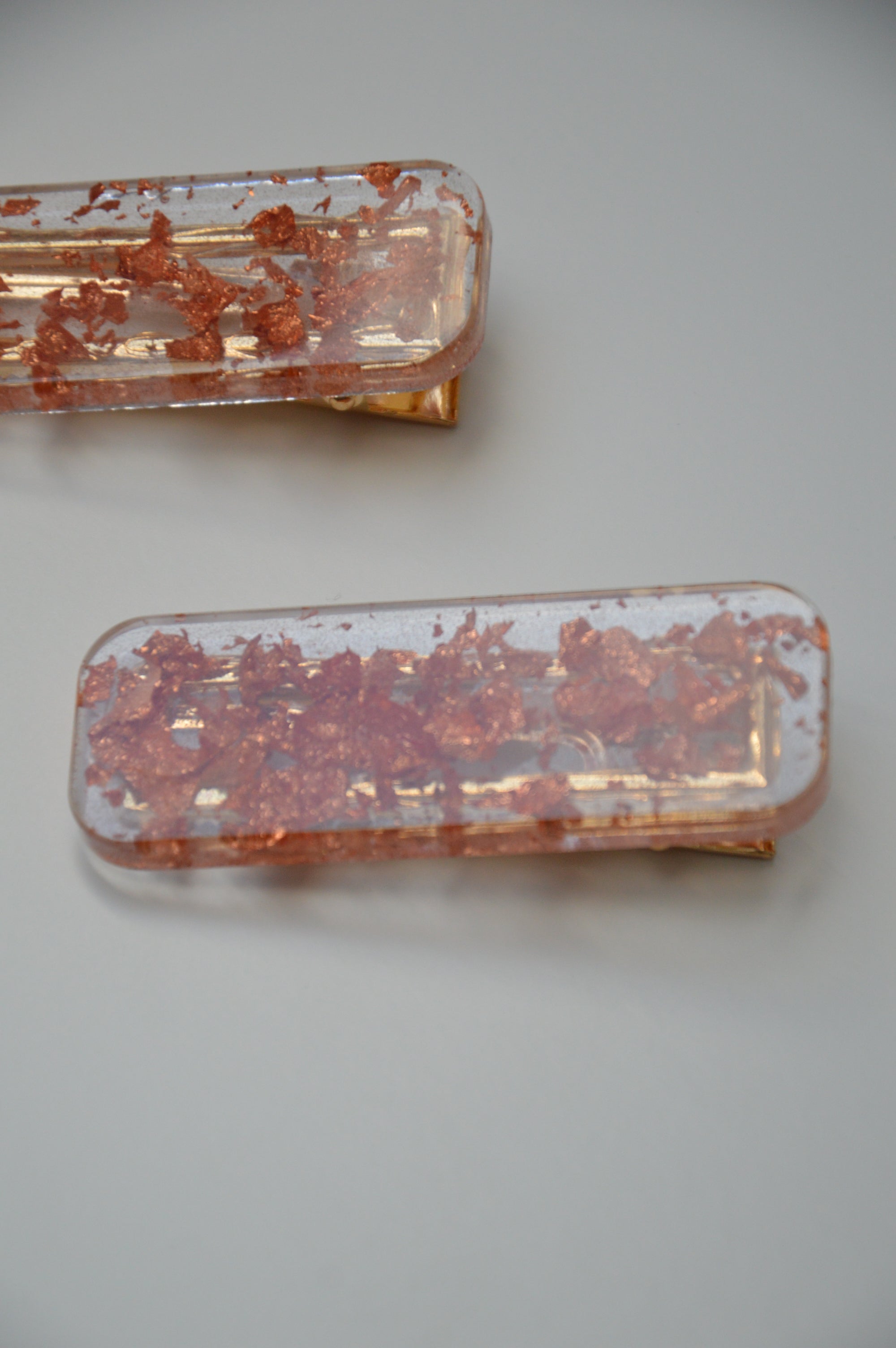 Barettes PARIS x2 rose gold